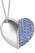 USB 2.0 Flash Drive,Cute Romantic Heart Shape USB Memory Stick,Thumb Drive for Photos, Music, Files Storage (Blue, 64, GB)