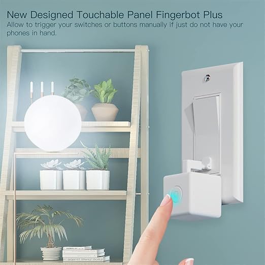 MoesGo Smart Bluetooth Fingerbot with Fingerbot Hub and Accessories, Smart Switch Button Pusher Bot, Remote Control Smart Life Tuya App, Add Fingerbot Hub Make it Compatible Alexa and Google Home
