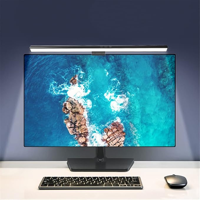 Computer Monitor Lamp LED Screen Hanging Light Bar for Eye Caring, 60 Min Auto-Off Timer, Infinite Dimming, No Screen Glare Space Saving Home Office Desk Laptop e-Reading Lights (30cm/11.8in)