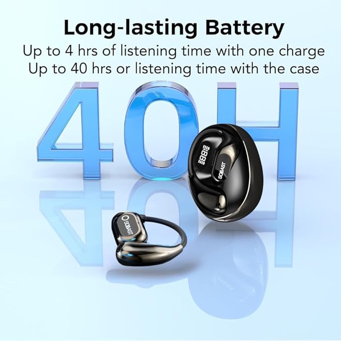 Wireless Earbuds for Workout/Running, Sports Bluetooth 5.4 Headphones,IPX7 Waterproof,Fast Charging,40Hrs Playtime Ear Buds with LED (Gold)
