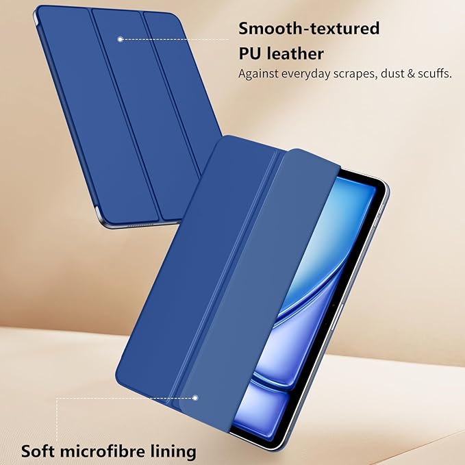 TiMOVO Magnetic Case for iPad Air 11 Inch (M4/M3/M2-2026/2025/2024), iPad Air 5th/4th Generation Case (2022/2020) 10.9 Inch, Smart Folio Magnetic Trifold Stand Cover, Auto Wake/Sleep, Navy Blue