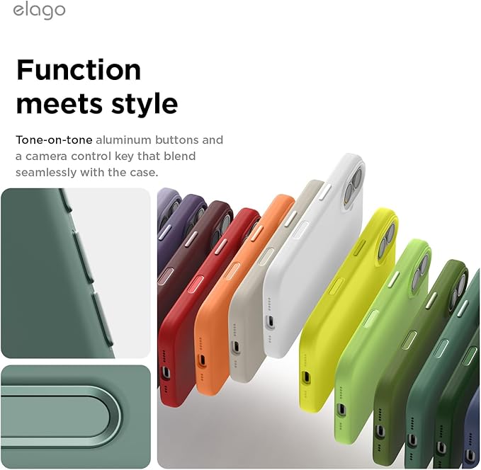 elago for iPhone 17 Case, Premium Magnetic Silicone Case, Compatible with MagSafe, Liquid Silicone Material, Protective Cover, Shockproof, Slim Phone, 6.3 inch (Midnight Green)