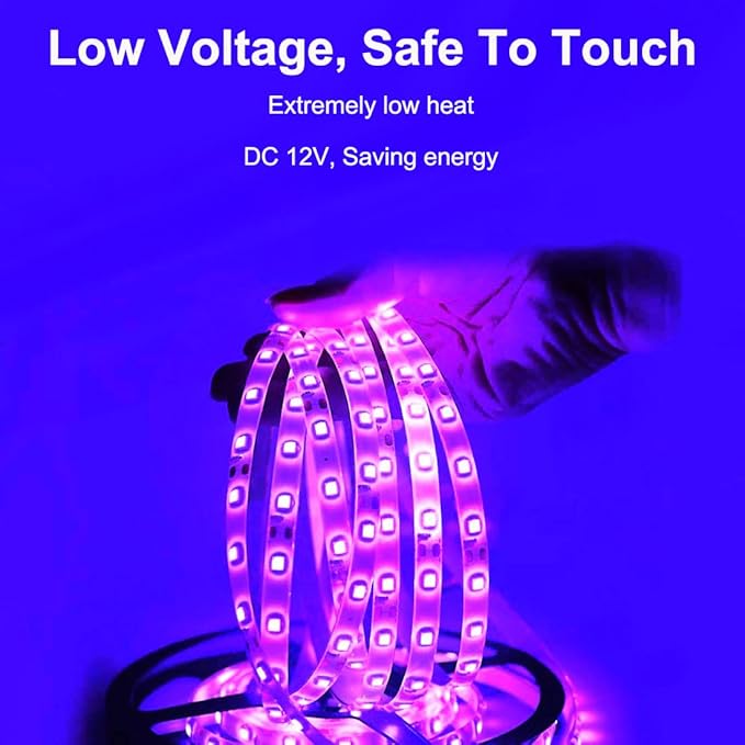 SUYOOULIN LED Strip Lights, SMD 2835 LED Strip, DC12V 1200LEDs 16.4Ft 26000LM High Density LED Light Strips Non-Waterproof IP21, 3 Times Brightness Than SMD3528 LED Strip, Purple