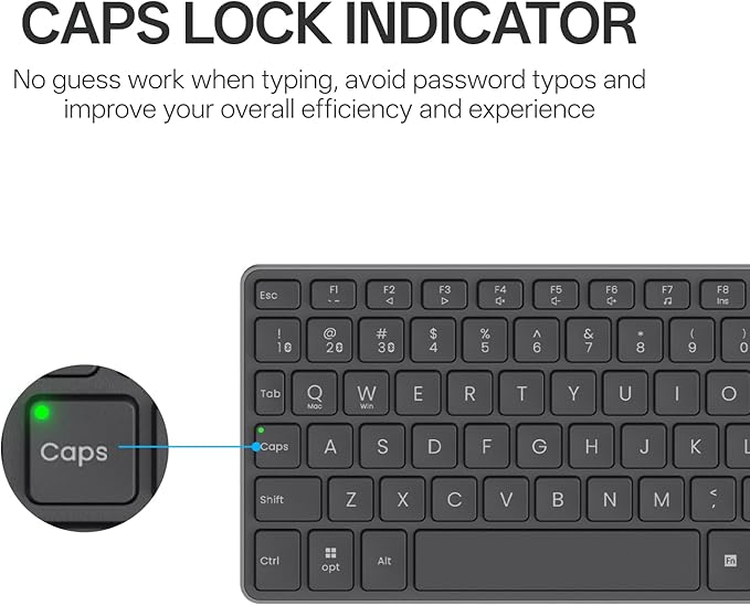 Rapoo Portable Wireless Keyboard with Touchpad, Multi-Device HTPC Keyboard for PC-Connected TV/Tablet/Steam Deck/Gaming Console/Raspberry Pi/Mini PC - Support Touch Gestures for Windows & Mac, Black
