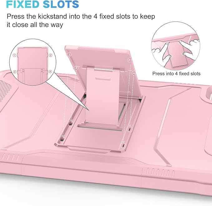 Soke Case for iPad Pro 11 Inch (M5) 2025/ (M4) 2024, with Built-in Screen Protector & Kickstand, Rugged Full Body Heavy Duty Protective Cover with Pencil Holder - Pink