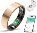 BIEMHA IP68 Waterproof Smart Ring - Fitness & Health Tracker with Sleep/Exercise Monitoring, Unisex for Women Men, iOS & Android Compatible, Long Lasting Battery Life, No Subscription (Rose Gold, 7)