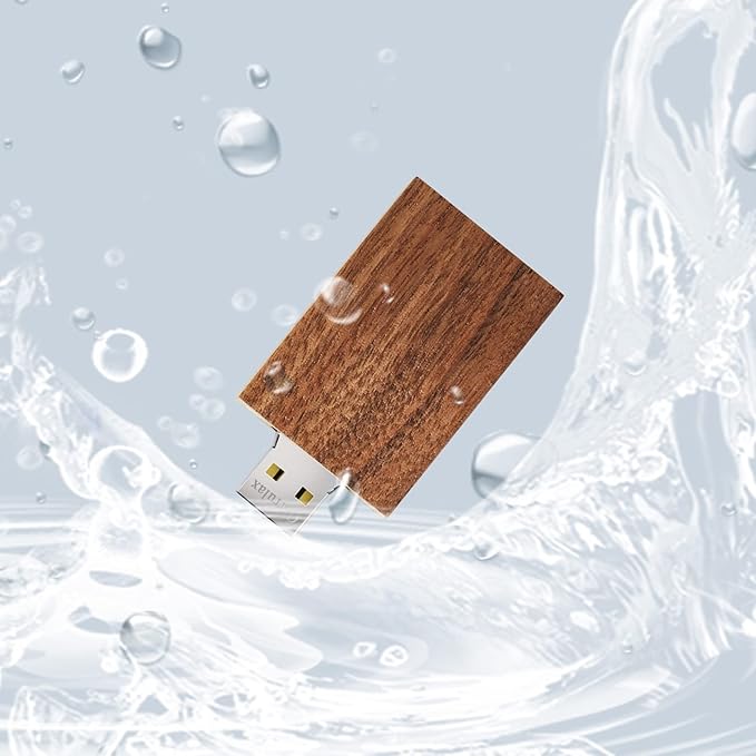 USB Flash Drive, 16GB Wooden USB2.0 High Speed USB Thumb Drives Memory Stick Pen Date Storage Stick Pendrive (Walnut)