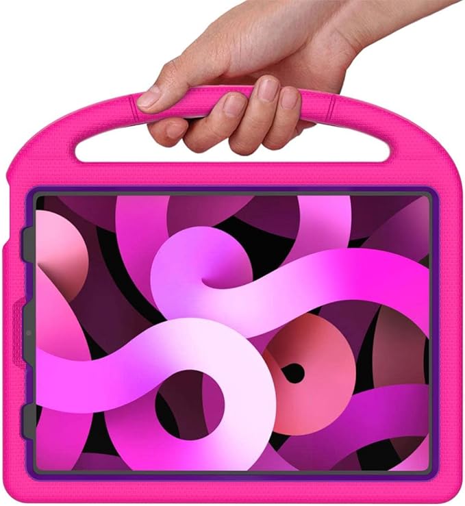 SUPLIK Kids Case for iPad Air 5th/4th Generation (10.9 inch,2022/2020), Built with Screen Protector, iPad Air 5 Kidproof Case with Handle Stand for Apple iPad Air 4/5&Pro 11 Old Version, Pink&Purple