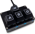 BTXETUEL Mini 4-Key Keypad WASD Arrow Key Keycaps Keyboard One-Handed Mechanical Gaming Keypad Programmable USB-C Customized Keyboard for Working or Gaming (Black, WASD Keycaps)