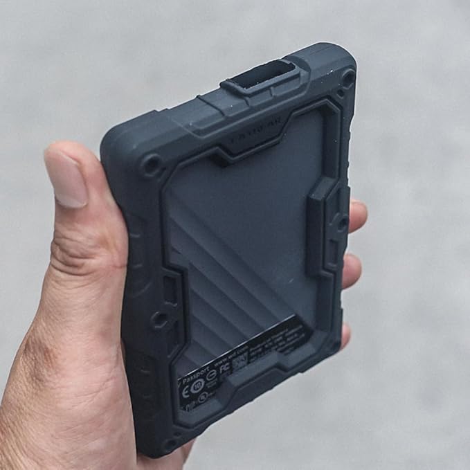 FATBEAR Tactical Military Rugged Shockproof Armor Protective Skin Case Cover for Western Digital WD Black P10 2TB 4TB 5TB 6TB P50 My Passport Ultra Mobile Hard Drive (My Passport 4TB 5TB)