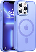 Newfuture Designed for iPhone 13 Pro Max Case with Magnetic [13 FT Military Drop Protection] [Compatible with Magsafe] Slim Translucent Matte Shockproof with Anti-Fingerprint Phone Case, Light Purple