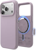 elago for iPhone 17 Pro Case, Premium Magnetic Silicone Case, Compatible with MagSafe, Liquid Silicone Material, Protective Cover, Shockproof, Slim Phone, 6.3 inch (Soft Purple)