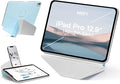 MOFT Dynamic Folio Tablet Stand for Desk Compatible with iPad Pro 12.9" (6th 2022 | 5th 2021 | 4th 2020), Slim Magnetic Tablet Holder Case with 20+ Viewing Angles, Soothing Mist x Misty Cove