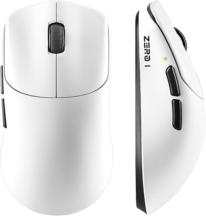 Zero 1 Pro Gaming Mouse,55g Ultralight Wireless Mouse, PAW3311 12K DPI, Tri-Mode 2.4G/Bluetooth/USB-C,Programmable Ergonomic Design,for Laptop/PC/Mac(White)
