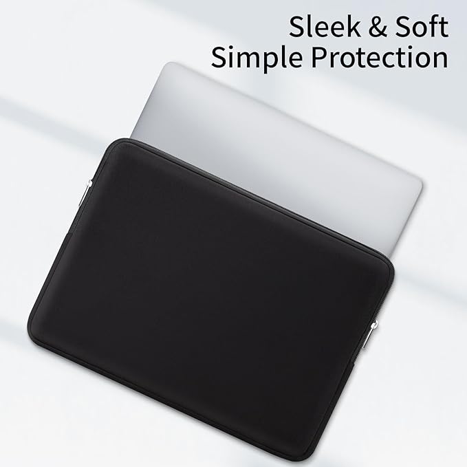 RAINYEAR 11-11.6 Inch Laptop Sleeve Case Soft Lining Padded Cover Compatible with MacBook Neo A18 11.6" MacBook Air for 11" Notebook Computer Tablet Chromebook (Black, Upgraded Version)
