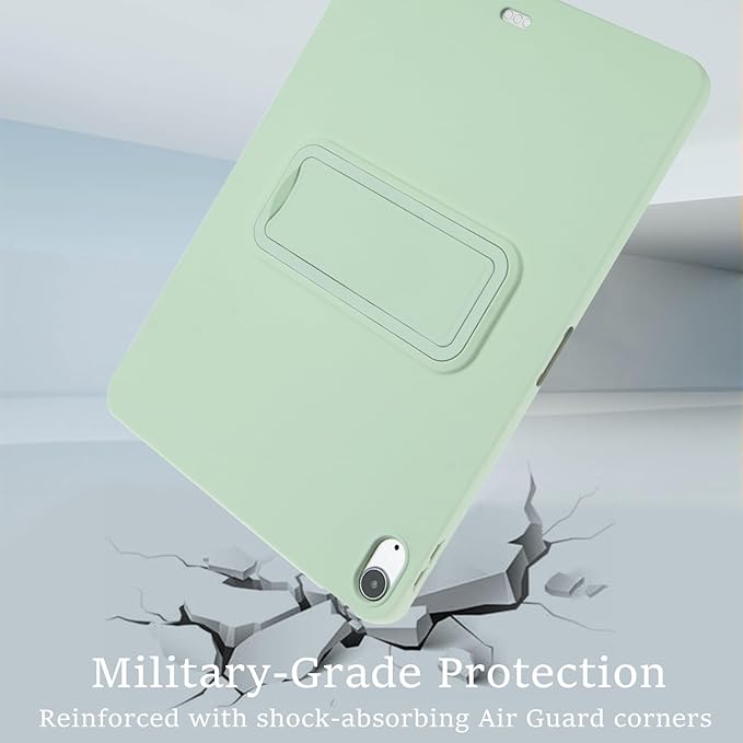 for iPad Air 11-inch M4/M3/M2 (2026/2025/2024) Case, Shockproof Protective Back Cover with Kickstand Slim Shell for Women Men, Mintgreen