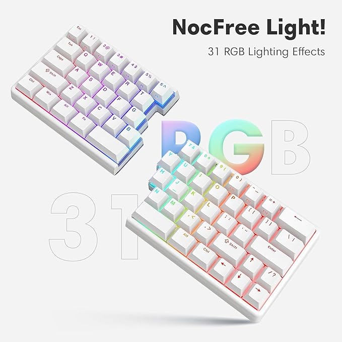 Lite: Split Wireless Mechanical Keyboard (Linear-NEW, RGB+Foam+Palm Rest)