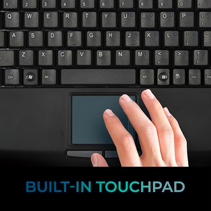 Adesso AKB-410UB - SlimTouch Mini Wired USB Keyboard with Built-in Touchpad