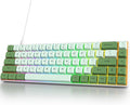 Owpkeenthy Wired 65% Percent Mechanical Gaming Keyboard Creamy Keycaps with Red Switch Ultra Compact RGB 60% Cute Green Gaming Keyboard N-Key Rollover for PC Gamer (Matcha/68 Red Switch)
