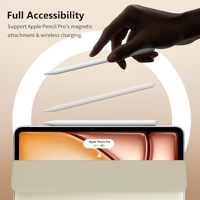 TiMOVO Magnetic Case for iPad Air 11 Inch (M4/M3/M2-2026/2025/2024), iPad Air 5th/4th Generation Case (2022/2020) 10.9 Inch, Smart Folio Magnetic Trifold Stand Cover, Auto Wake/Sleep, Champagne Gold