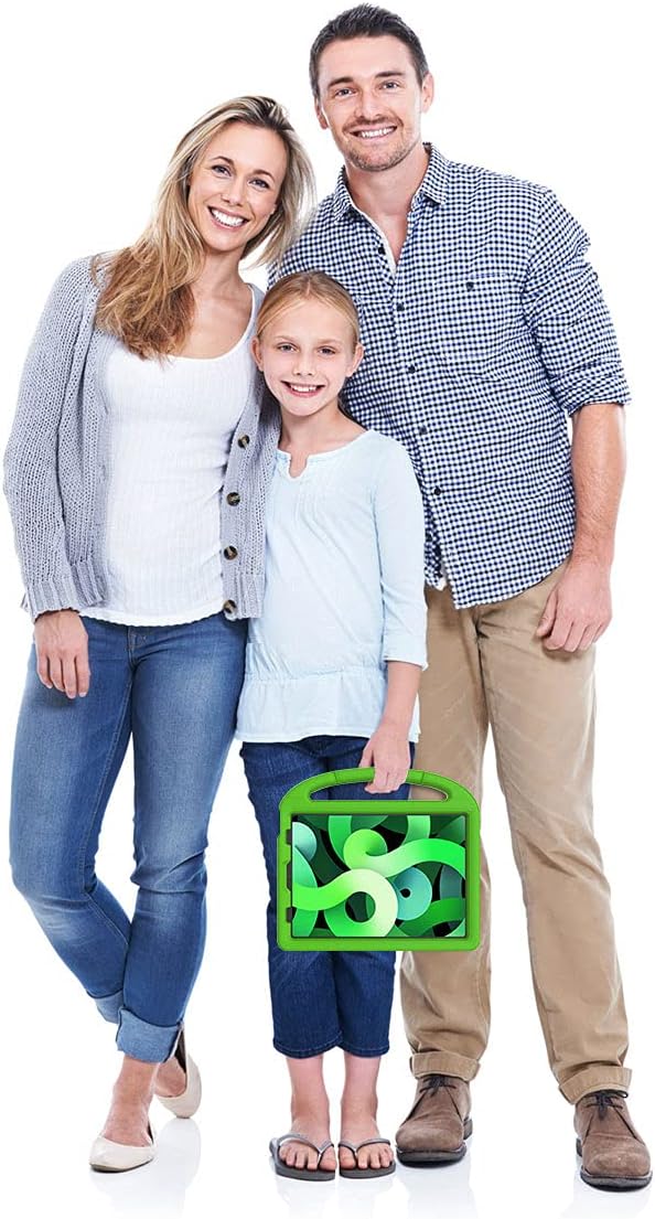 SUPLIK Kids Case for iPad Air 5th/4th Generation (10.9 inch,2022/2020), Built with Screen Protector, iPad Air 5 Kidproof Case with Handle Stand for Apple iPad Air Gen 4/5&Pro 11 Old Version, Green