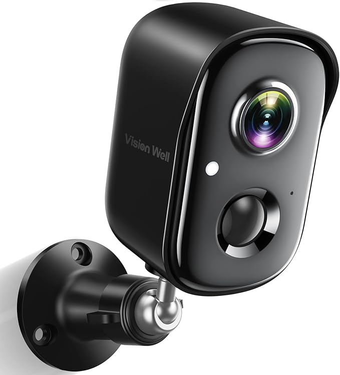 Security Cameras Wireless Outdoor, 2K Battery Powered AI Motion Detection Spotlight Siren Alarm WiFi Surveillance Indoor Home Camera, Color Night Vision, 2-Way Talk, Cloud/SD Storage-Black WiFi Camera