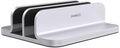 JOKItech Double Aluminum Laptop Vertical Stand Organizer, Sturdy Notebook Computer Holder Stand Compatible with New Liquid Retina XDR Apple MacBook Air/Pro/Neo, Mac mini, Apple TV & iPad Pro - Silver