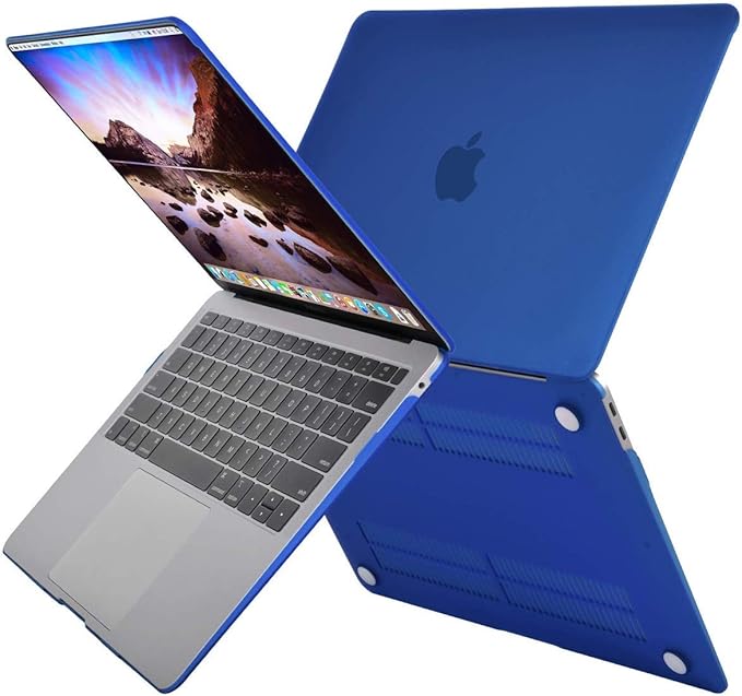 MOSISO Compatible with MacBook Air 13 inch Case M1 2021 2020 2019 2018 Release A2337 A2179 A1932 Touch ID, Plastic Hard Shell Cover&Keyboard Cover for MacBook Air 13.3 inch Case M1, Royal Blue