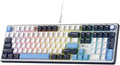 RK ROYAL KLUDGE X104 Full Size Mechanical Keyboard, Wired Creamy Gaming Keyboard with Number Pad and Knob,104 Keys Computer Keyboard Silent Switch,RGB Backlit,Online Software for Wins/Mac