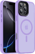 Strong Magnetic for iPhone 16 Pro Max case [10Ft Military-Grade Protection] Compatible with fit MagSafe Shockproof Slim Thin Cover case for iPhone 16 Pro Max 6.9 inch, Light Purple