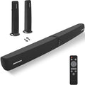 Sound Bar for Smart TV,90W Soundbar with Bluetooth/ARC/Optical/AUX Connect, Auto Volume Boost, 3 Customizable Equalizer Modes, 2 in 1 Detachable Soundbar for TV/PC/Gaming/Projectors