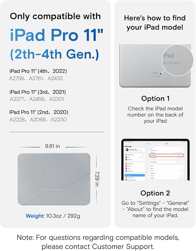 MOFT Dynamic Folio Case for iPad Pro 11" (4th 2022 | 3rd 2021 | 2nd 2020), Slim Magnetic Stand Case with 20+ Viewing Angles, Auto Wake/Sleep, Cement x Sapphire