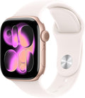 Apple Watch Series 11 [GPS + Cellular 42mm] Smartwatch with Rose Gold Aluminum Case w Light Blush Sport Band - S/M. Sleep Score, Fitness Tracker, Health Monitoring, Always-On Display, Water Resistant