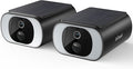 ieGeek S1 2-Pack Solar Security Cameras Wireless Outdoor, 2K 2.4Ghz WiFi Home Surveillance Camera with Embedded Solar Panel, AI Motion Sensor, Smart Alarm, Color Night Vision, Works w/Alexa