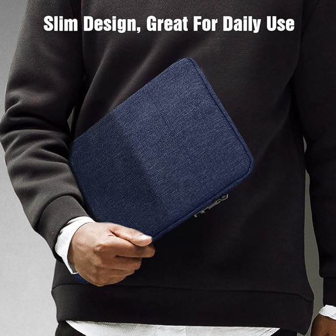 TiMOVO 9-11" Tablet Sleeve Bag for iPad 11-inch A16 2025, iPad 10.9"/10.2"| Air 11 Inch/5th/4th Gen. 10.9", Galaxy Tab A9+/A11Plus 11", Protective Bag Fit Smart Keyboard, Dark Blue