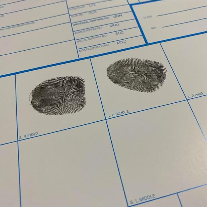 30 Pack FD-258 Fingerprint Kit - Includes Reusable Ink Pad, Instructions, Newest Version (11-1-20) for Fingerprinting SBR & More