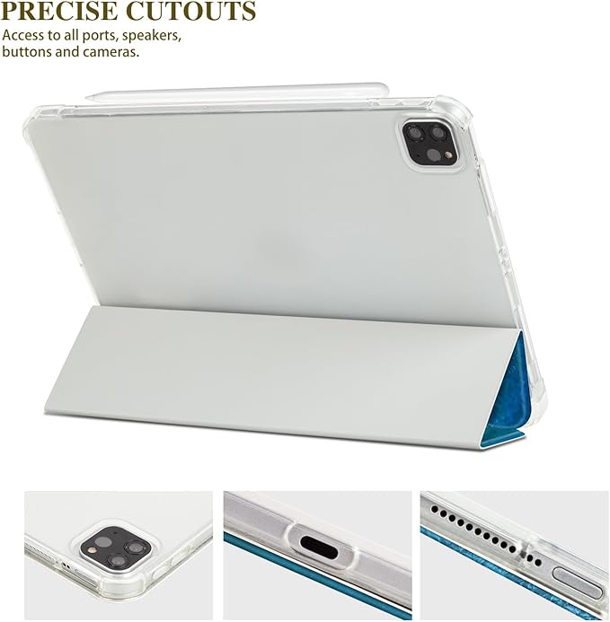 Vimorco for iPad Air 11 Inch Case M4 2026, for iPad Air 5th/4th Gen Cases 10.9-inch, Fit iPad Pro 11 Inch Case 4th/3rd/2nd/1st Generation,Pencil Holder/2 Viewing Stands/Typing Stand/Slim, Beach Ocean