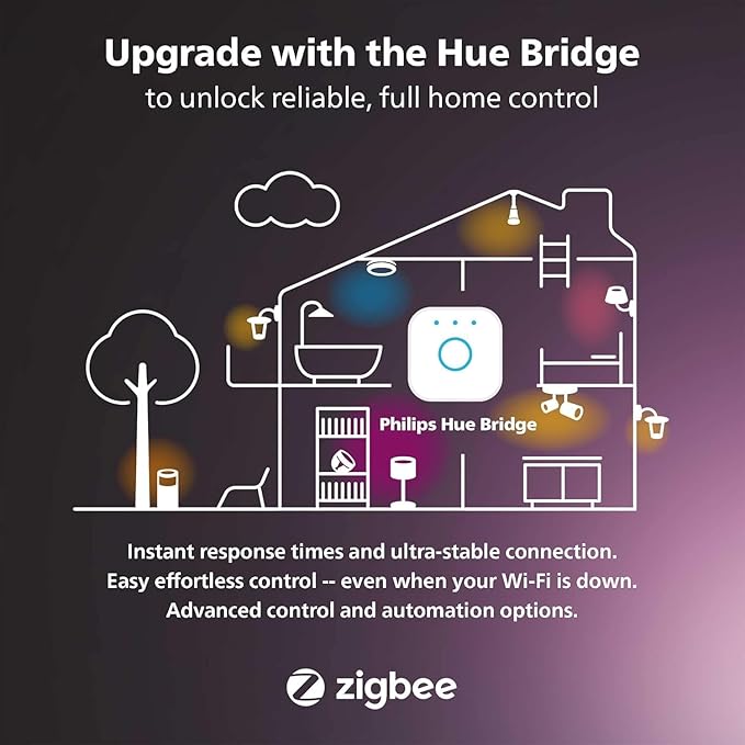 Philips Hue Smart 100W PAR38 LED Bulb - White and Color Ambiance Color-Changing Light - 1 Pack - 1300LM - E26 - Outdoor - Control with Hue App - Works with Alexa, Google Assistant and Apple Homekit
