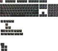 Glorious Gaming - GPBT Backlit Keycaps (Black) Translucent Shine Through Legends, Fits 100%, 75% 65% 60% Custom Mechanical Gaming Keyboards, Fits ANSI, ISO, Windows & macOS, English (US)