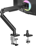 MOUNT PRO Ultrawide Single Monitor Arm for 22"- 42" Screens, Monitor Desk Mount Stand Holds up to 33 lbs, Heavy Duty Fully Adjustable Gas Spring Desk Mount, VESA Mount with Clamp/Grommet Base
