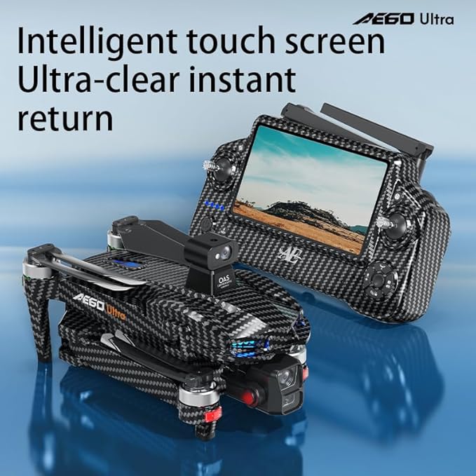 AE60 Drone with Camera 4K for Adults & Beginners, GPS Drone with 3-Axis Gimbal, 1.3lb Payload Release and Drop, 1968FT Long Range, 45 Min Flight Time, 360° Obstacle Avoidance, Night Vision FPV Drone with 7.2" Screen Controller, Foldable (2 Batteries)