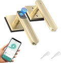 Fingerprint Door Lock & Biometric Door Knob with App – 3-in-1 Keyless Entry Smart Door Lock with Auto-Lock & Interior Lockable, Secure Your Home, Office, Bedroom & Apartment Gold