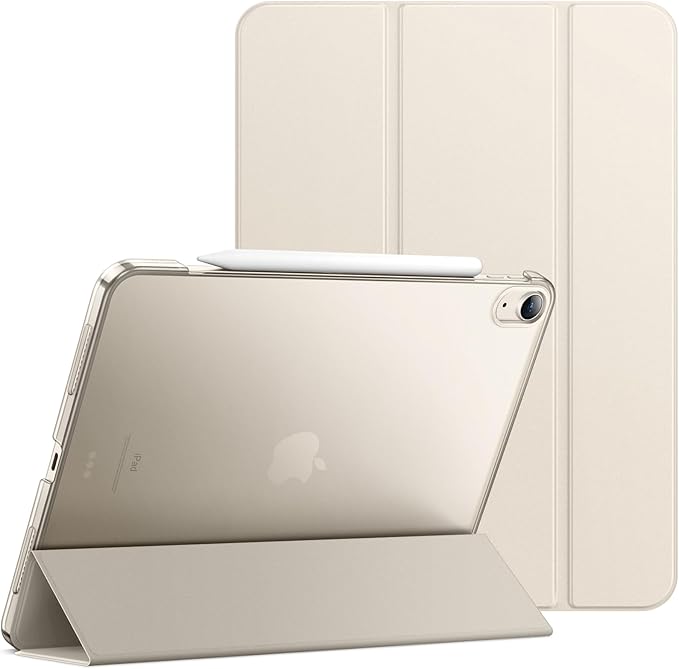 JETech Case for iPad Air 13-Inch M4/M3/M2 (2026/2025/2024), Slim Stand Hard Back Shell Smart Cover with Auto Wake/Sleep (Starlight)