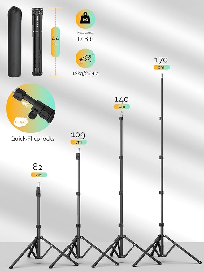Professional Gimbal Stabilizer for Smartphone,Built-in 18CM Extension Rod and Powerful Fill Light,360°Inception,Face&Object Tracking Stabilizer,3-Axis Gimbal for iPhone& Android