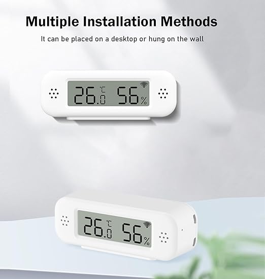 WiFi Thermometer Hygrometer: Smart Temperature Humidity Sensor, Indoor Room Temperature Monitor with App Notification Alerts & Free Data Storage Export, Digital Remote Monitor for Bedroom (1-Pack)