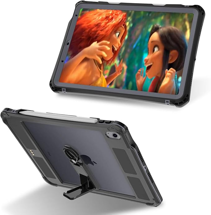 Shellbox Case for iPad Air 4th/5th Generation 2022-2020, Waterproof Dustproof Shockproof Case with 360° Full-Body Protection,Lanyard and Kickstand