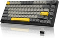 Attack Shark ajazz AK820 Pro Wireless Mechanical Gaming Keyboard Hot Swappable TFT Display & Knob RGB Backlit BT 5.1/2.4Ghz /Type-C Wired Gasket-Mounted Custom Keyboard for PC/Win(Black/Fish Switch)