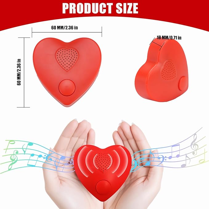 XLW Voice Recorder,350s Voice Box for Recordable Gifts Button Sound Box for Stuffed Animals, Christmas Valentine's Day Plush Toy & Manual DIY Creative Sound Gifts for Boys, Girls (Red)