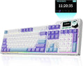 Ajazz AK35I V4 Customizable Wireless Gaming Mechanical Keyboard, Wired/Wireless 2.4G/BT, Gasket Structure, 10000mAh Battery, Full-Color RGB, 1.14-inch Color Screen, Knob, Multi-Function Keys.