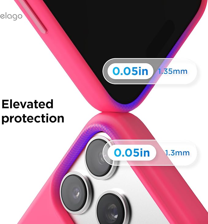 elago for iPhone 17 Pro Case, Premium Magnetic Silicone Case, Compatible with MagSafe, Liquid Silicone Material, Protective Cover, Shockproof, Slim Phone, 6.3 inch (Ice Red)